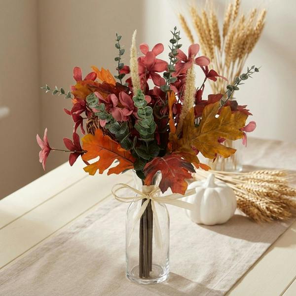 Garden Greatness Autumnal Red Magnolia and Eucalyptus Bouquet