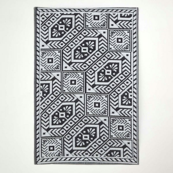 HOMESCAPES Outdoor Rug Luxury Waterproof Reversible, For Garden, Geometric Aztec