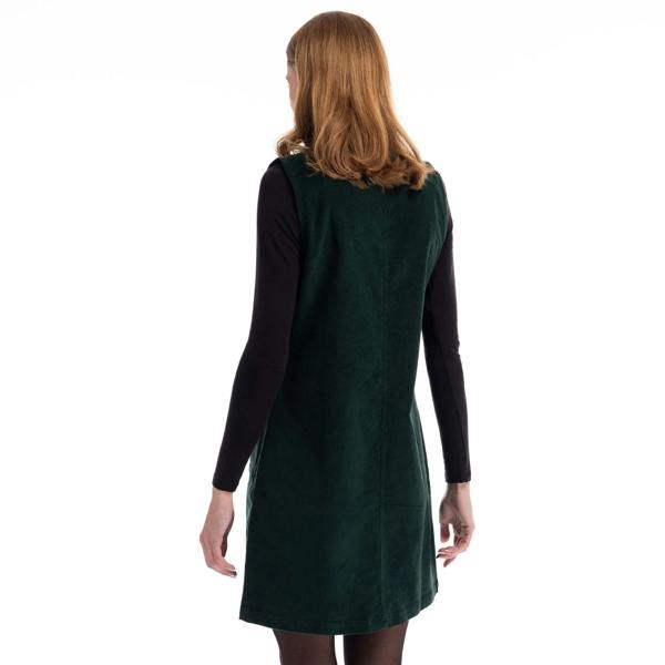 Trespass Womens/Ladies Tarissa Corduroy Pinafore Dress - Dark Green - 