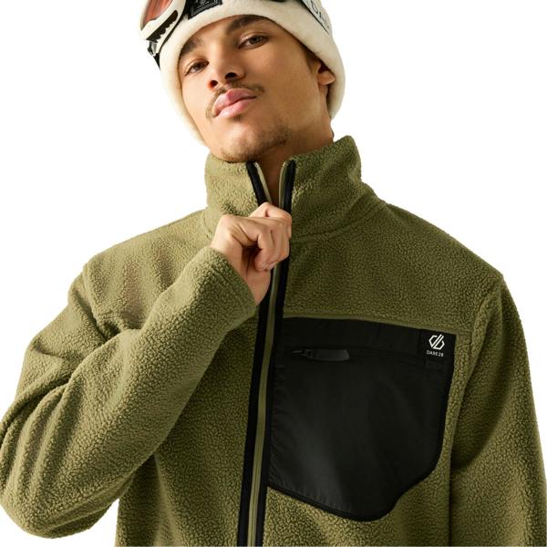 Dare 2B Mens Camber Shield Borg Fleece Jacket - Martini Olive - 