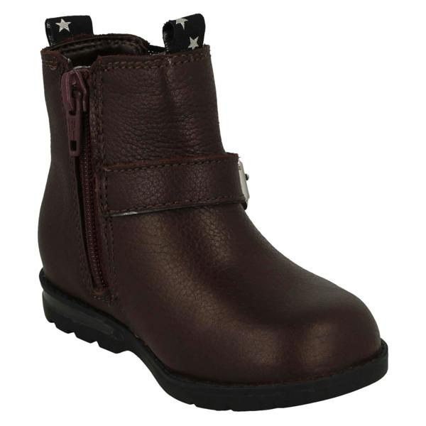 Clarks Girls Clarks Buckle Detailed Heeled Ankle Boots Dabi River T