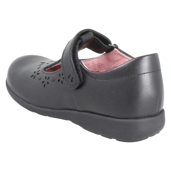 Start-rite Girls Startrite Flower Punch Detail T-Bar School Shoes Charlotte