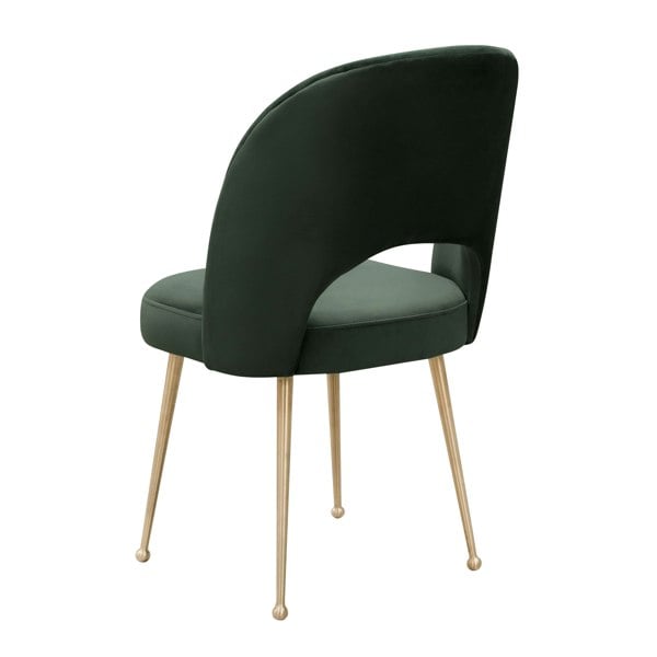 Furniture Edit Swell Forest Green Velvet Chair