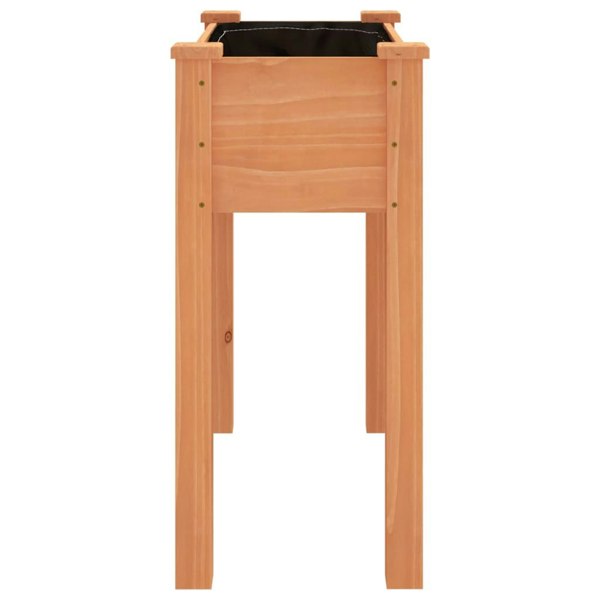 Berkfield Planter with Liner Brown 71x37x76 cm Solid Wood Fir