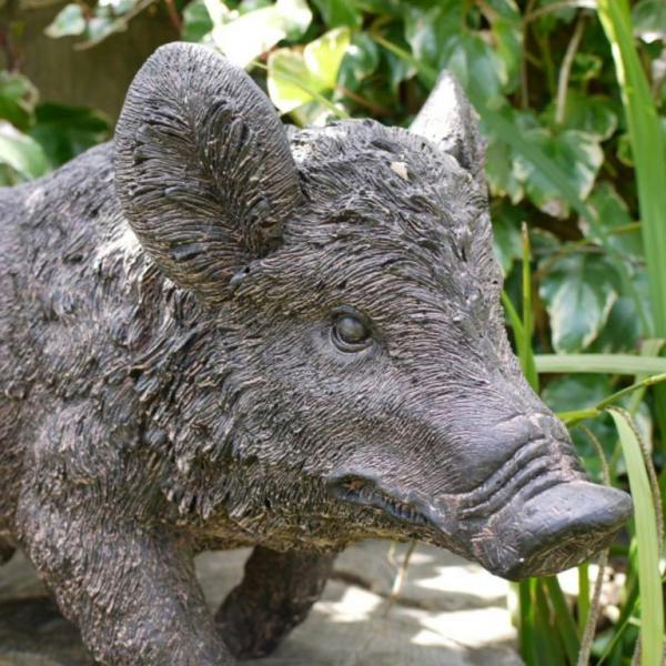 Black Pig Outdoor Ornament