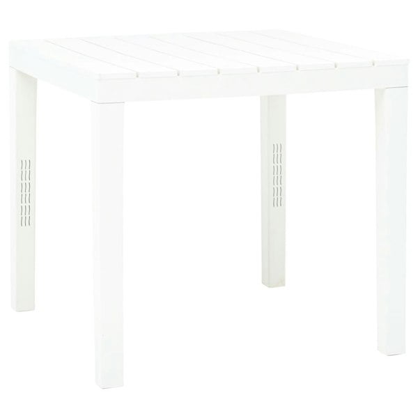 Berkfield Garden Table White 78x78x72 cm Plastic