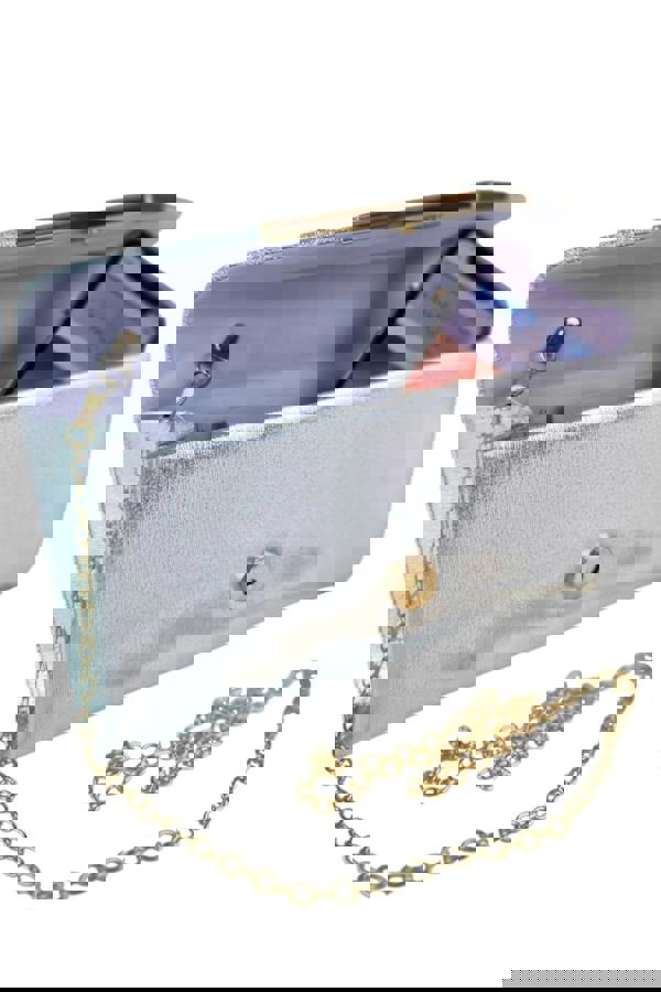 Paulo Due Envelope Glitter Tube Clutch Bag