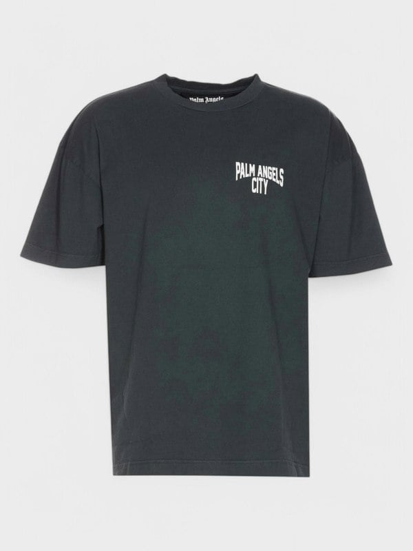 Palm Angels City Washed - Effect T-Shirt Dark Grey - Supplied FashionPALM ANGELS