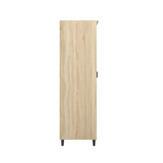 Wyld Haus Skerries 1 Door Chevron Wardrobe Natural Oak Wood