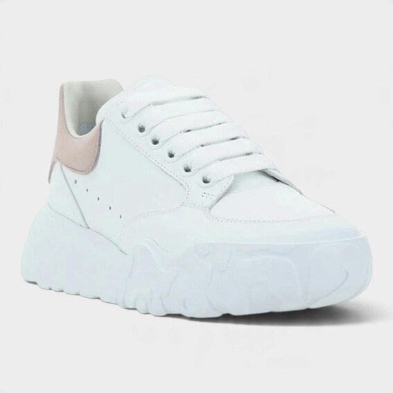 Alexander McQueen Oversized Court Trainer White Patchouli