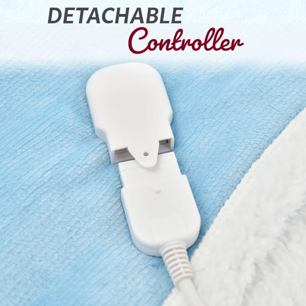 GlamHaus Heated Throw Electric Fleece Over Blanket Sofa Bed Large 160 X 130cm Aquamarine