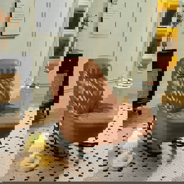 Weilai Concept Lutz Rocking Chair With Footstool, Leather