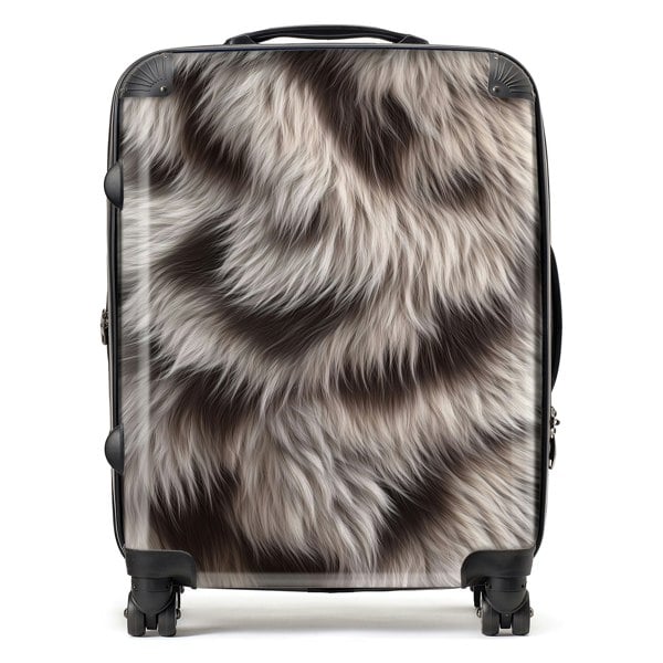 Warren Reed Mink Fur Print Suitcase