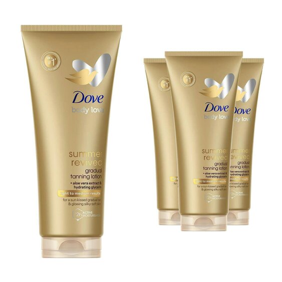 Dove DermaSpa Summer Revived Fair To Medium Skin Body Lotion 3pk, 200ml