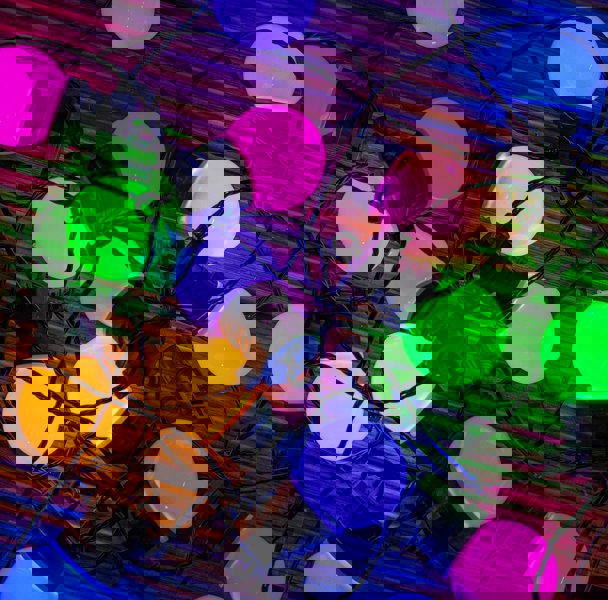 Samuel Alexander Set of 10 Indoor Outdoor Connectable Party Festoon Lights with Multi-Coloured LEDs