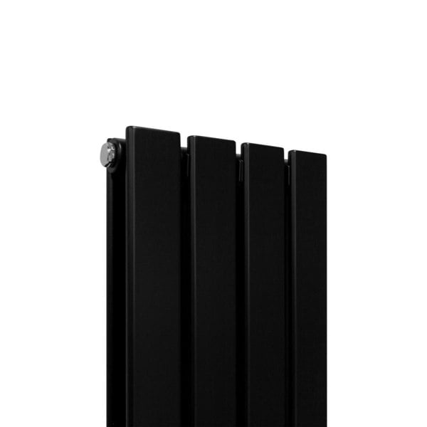 Designer Flat Panel Radiator - Matt Black 1600mm x 280mm)