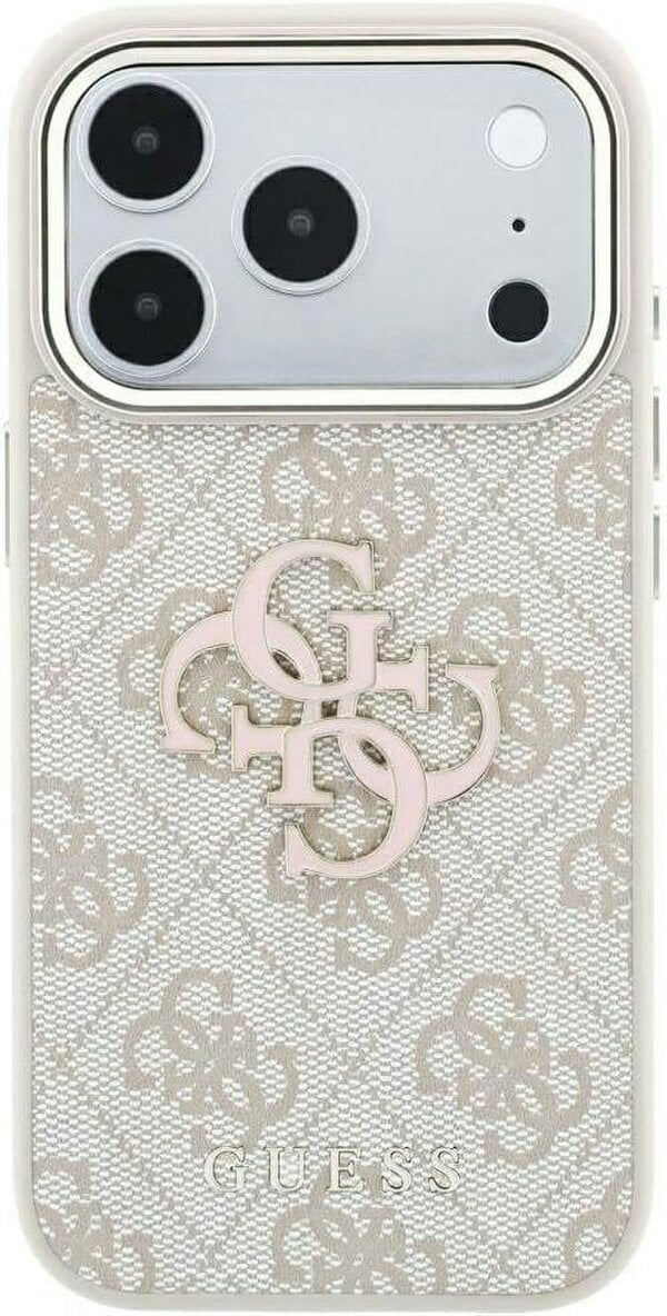 Guess 4G & Big Resin Logo Case for iPhone 17/18 Pro Max 6.9" Pink - GUHCP18X6P4SRMLP
