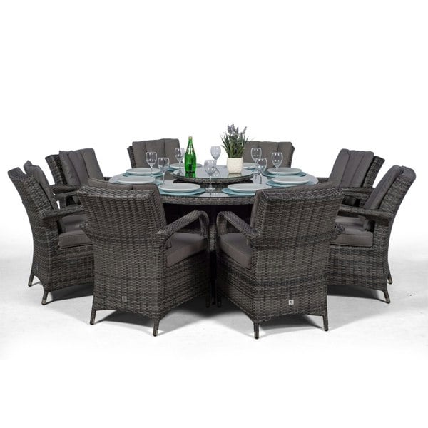 Giardino Arizona Round 8 Seater Rattan Patio Dining Set