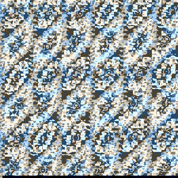 Joules Meadow Geo Wallpaper | Navy/Cream