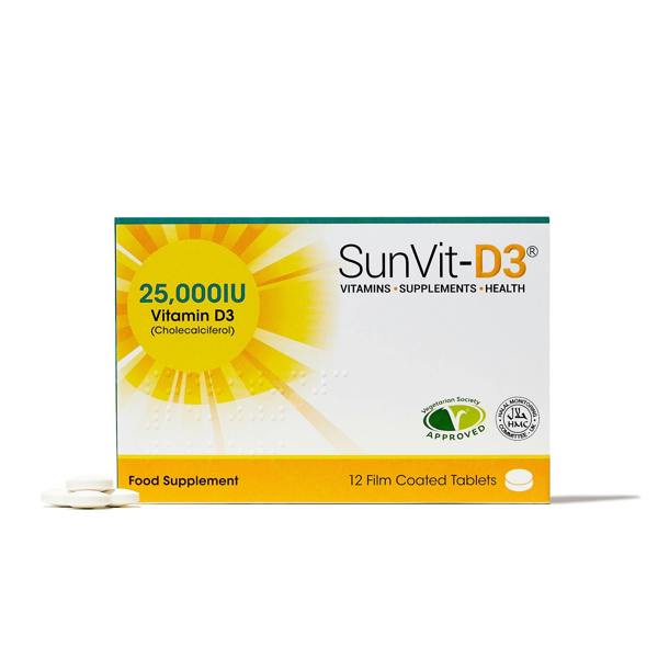 25,000IU (625ug) D3 High Strength Weekly Tablets for Adults - SunVit - D3
