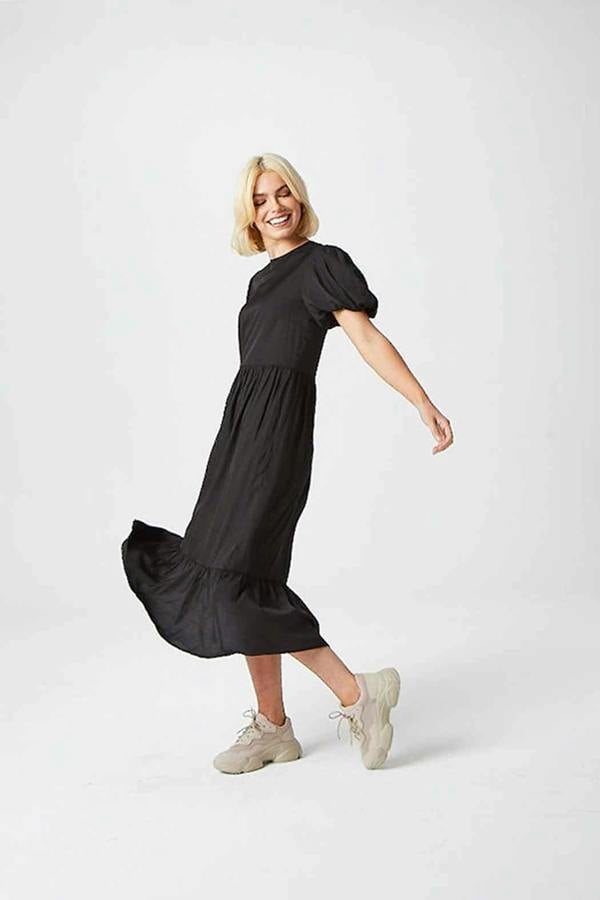 Urban Bliss Lillian Black Puff Sleeve Dress