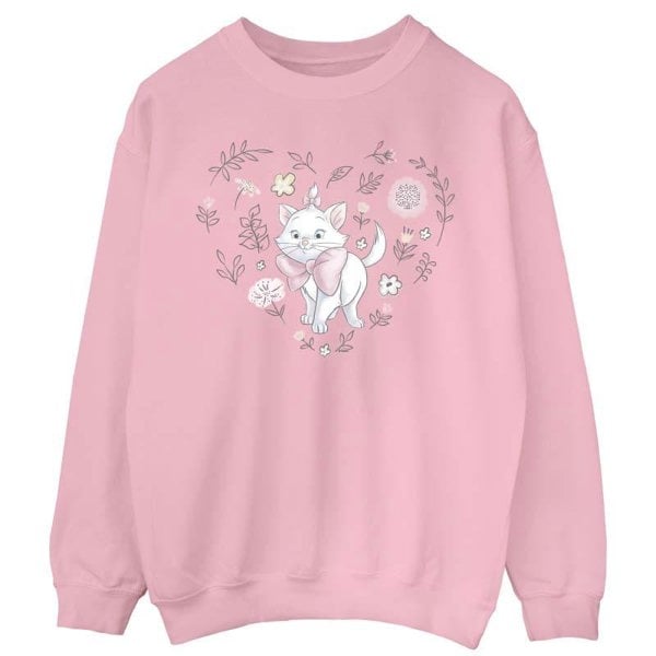 Disney Girls The Aristocats Marie Heart Sweatshirt - Baby Pink