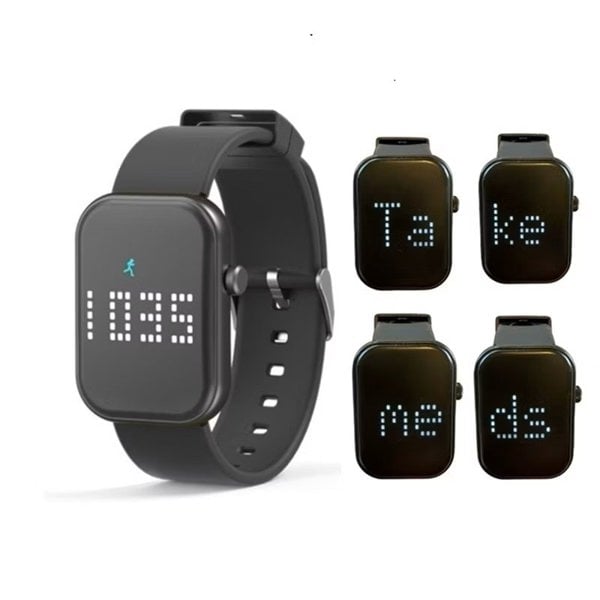 Pivotell Vibratime Smart Pill Reminder Watch: Vibrating Pill Reminder Daily Alarm Watch with PERSONALISED MESSAGE on screen at alarm time