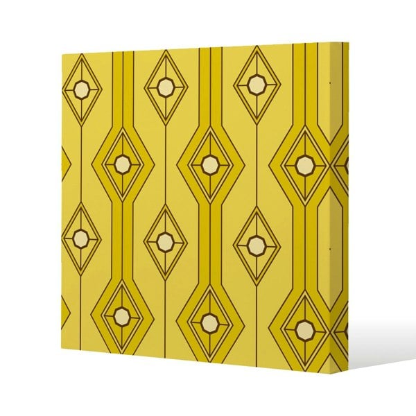 Benjamin Tate Design Yellow Geometric (Canvas Print)