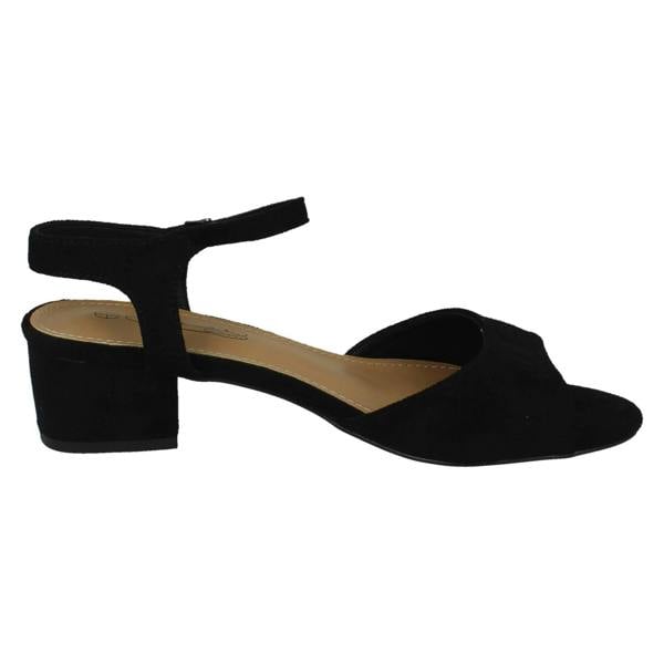 Spot On Ladies Spot On 5cm Block Heel Open Toe Heels F12060