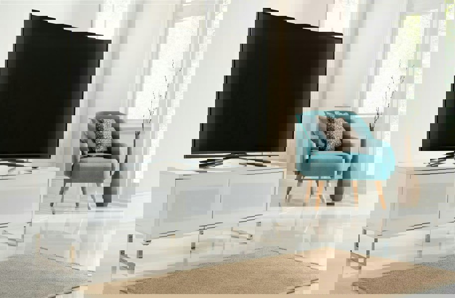 Dorel Home Alphason Helium TV-Stand with 1 Door & 1 Flap White - 1200mm