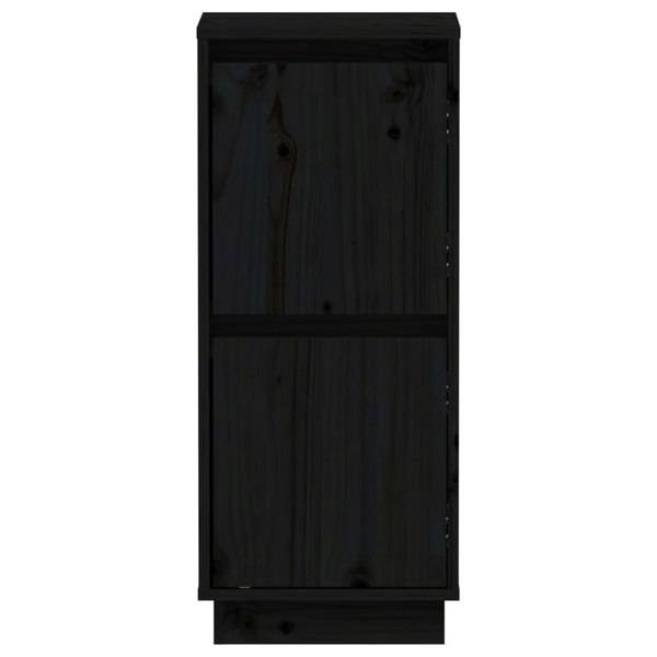 Berkfield Sideboards 2 pcs Black 31.5x34x75 cm Solid Wood Pine
