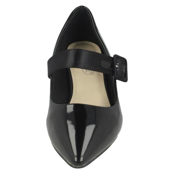 Spot On Ladies Spot On Chunky Buckle Strap Court Shoes F90059