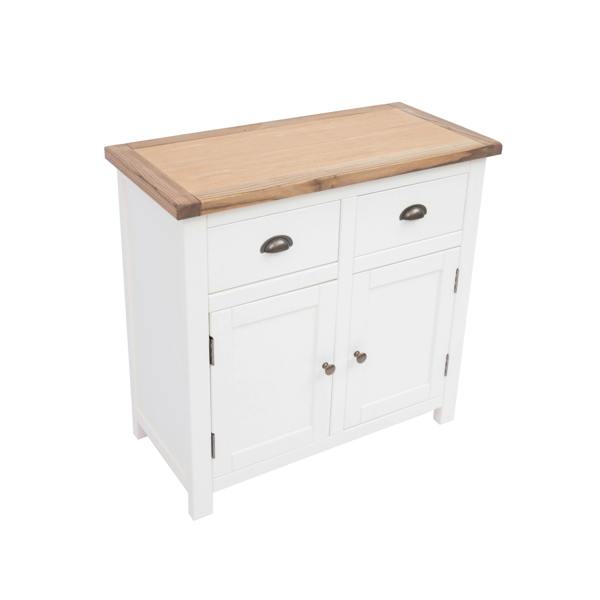 Cabinet Bits Lovere Off White 2 Drawer 2 Door Sideboard Brass Cup Handle