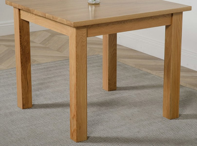 That's Furniture Oslo Minimalist Solid Oak Dining Table - 90cm