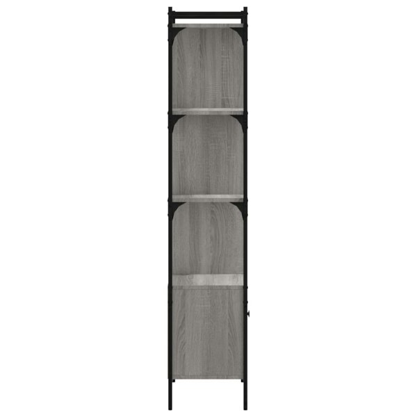 Berkfield Bookcase with Door Grey Sonoma 44.5x30x154.5 cm Engineered Wood