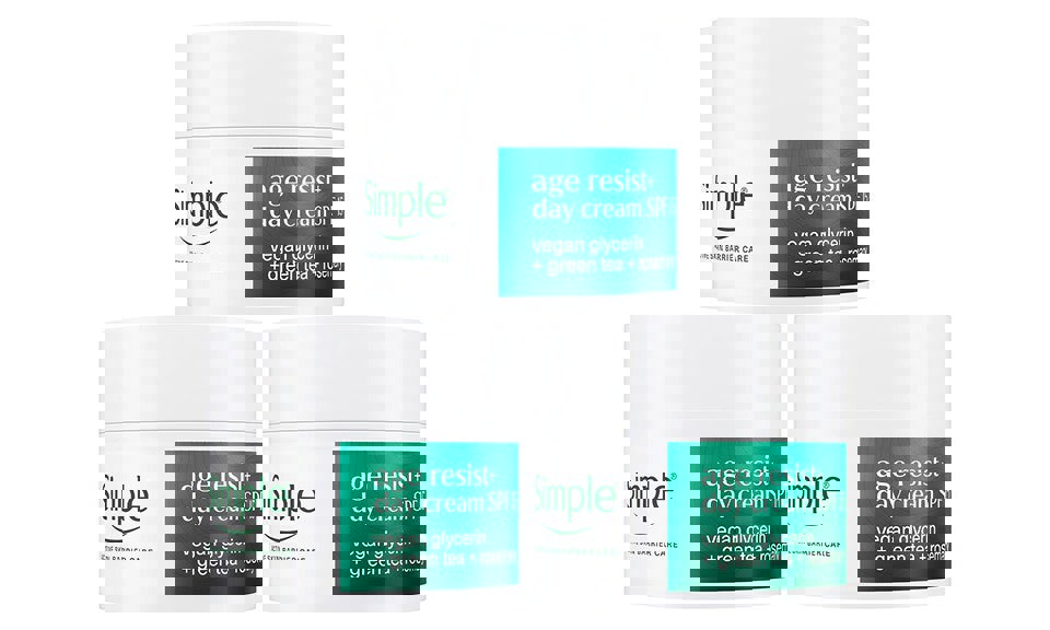 Simple Age Resist+ Day Cream Anti-Ageing Wrinkle Care Facial Moisturiser, 50ml