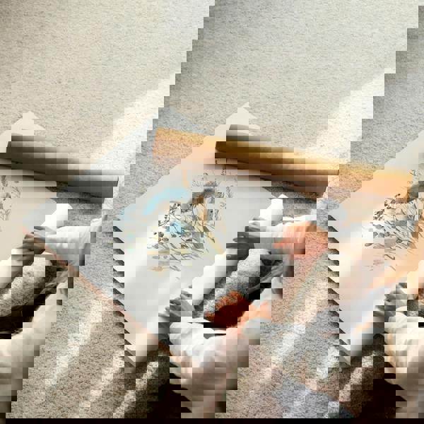 Bathroom Wall Art Blue | Set of 3 Botanical Wall art Prints