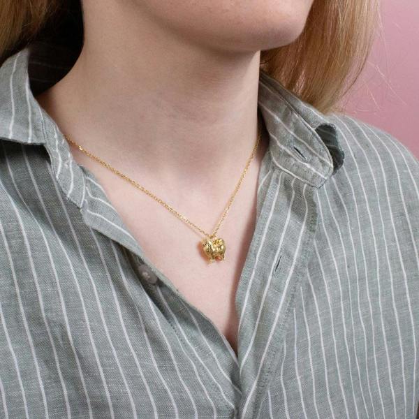 Pomeranian Gold Necklace - Personalised - MYLEE London
