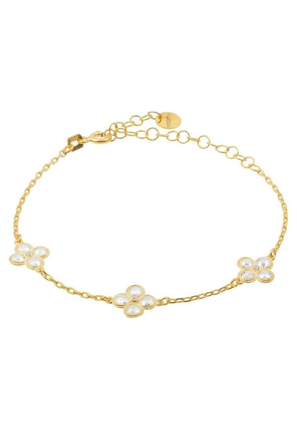 Flower Clover Triple Bracelet Gold - LATELITA Bracelets