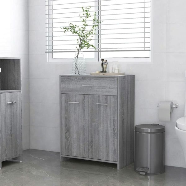 Berkfield Bathroom Cabinet Grey Sonoma 60x33x80 cm Engineered Wood