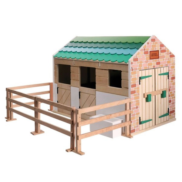 Lottie Dolls LT074 Lottie Doll Wooden Stables Playset