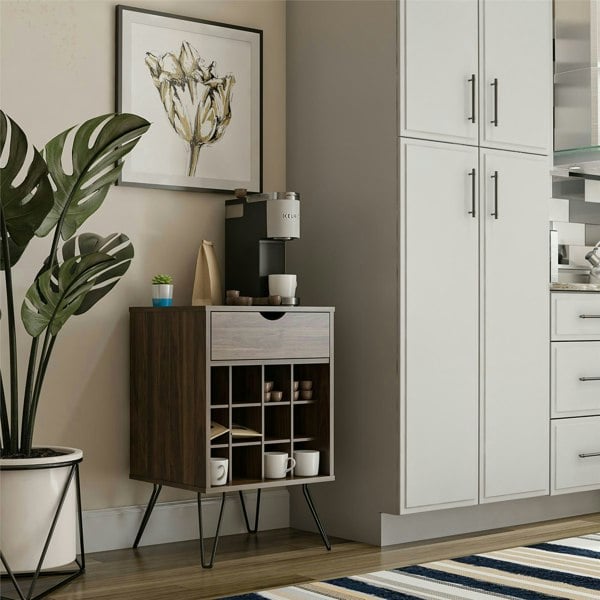 Dorel Home Concord Beverage Storage Stand Walnut