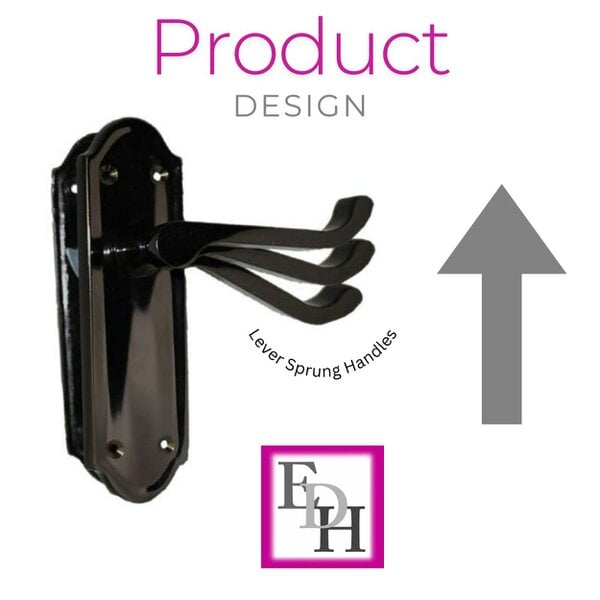 EDH Door Hardware Black Nickel Internal Door Handles Ashford Style Lever Latch – Epsom Pair Set