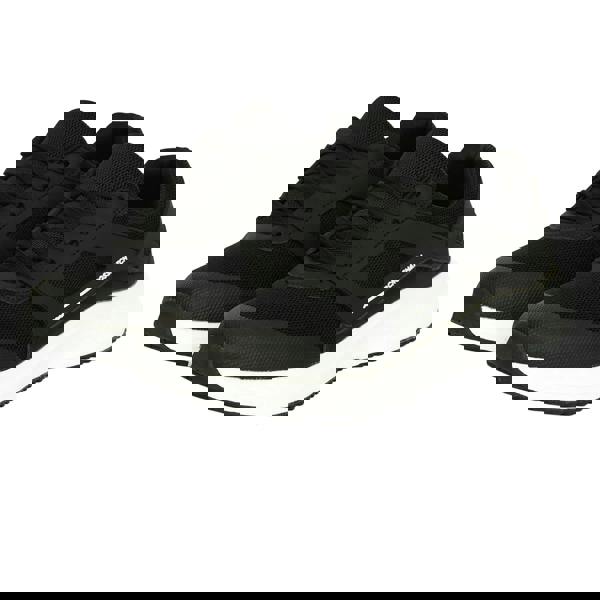 Crosshatch Mens Holywell Flyknit Trainers - Black/White - 