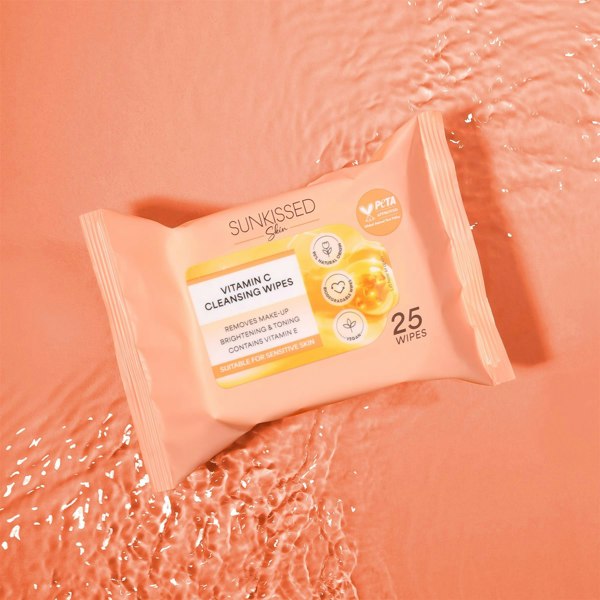 Sunkissed Skin Vitamin C Cleansing Wipes 25 Pack