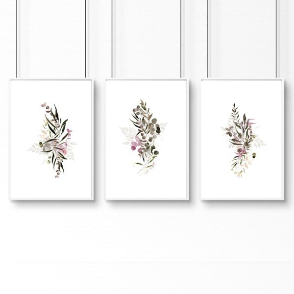 Boho Chic wall art prints | set of Bathroom wall decor