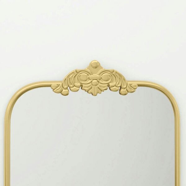 Wall Mirror, Decorative Baroque Mirror with Metal Frame, for Bedroom and Living Room, 60 x 87 cm, Gold Tone