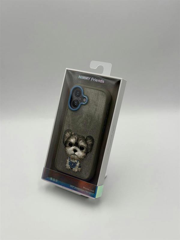 Nimmy Friends Nimmy Big Eye Cute Pet Yorkie Dog Case with MagSafe for iPhone 17 6.3" Grey Blue - N-XDY-IP17-027