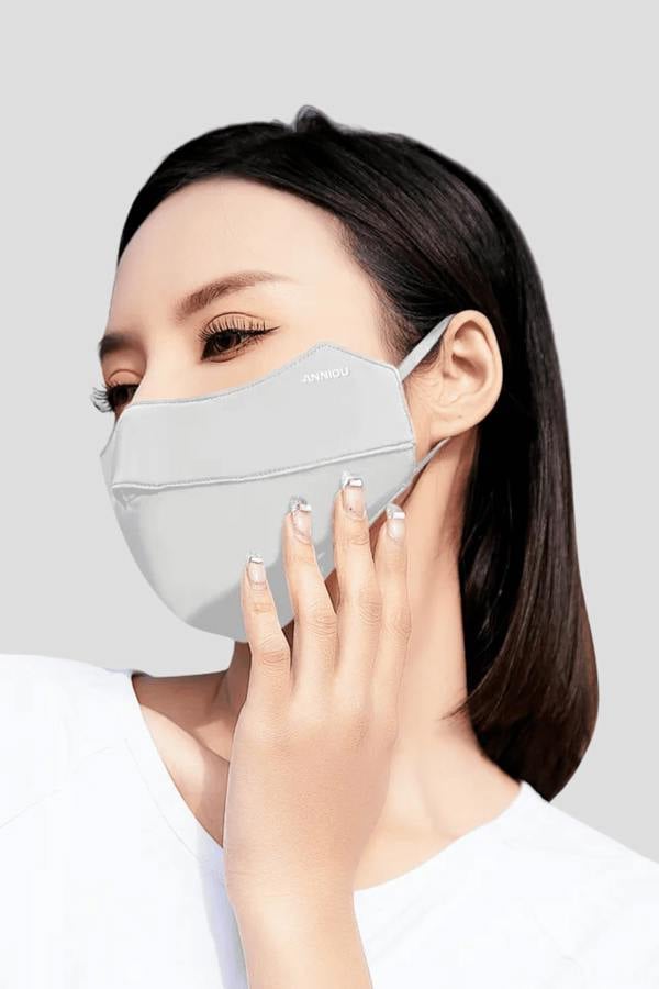 Anniou UV Silk Face Mask - Light Gray