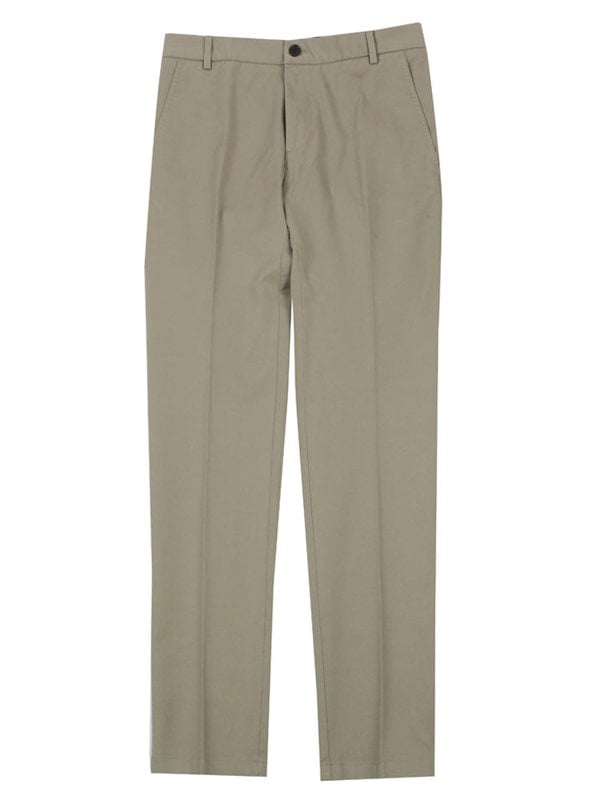 SLIM FIT ITALIAN COTTON CHINO TROUSERS – LIGHT GREY